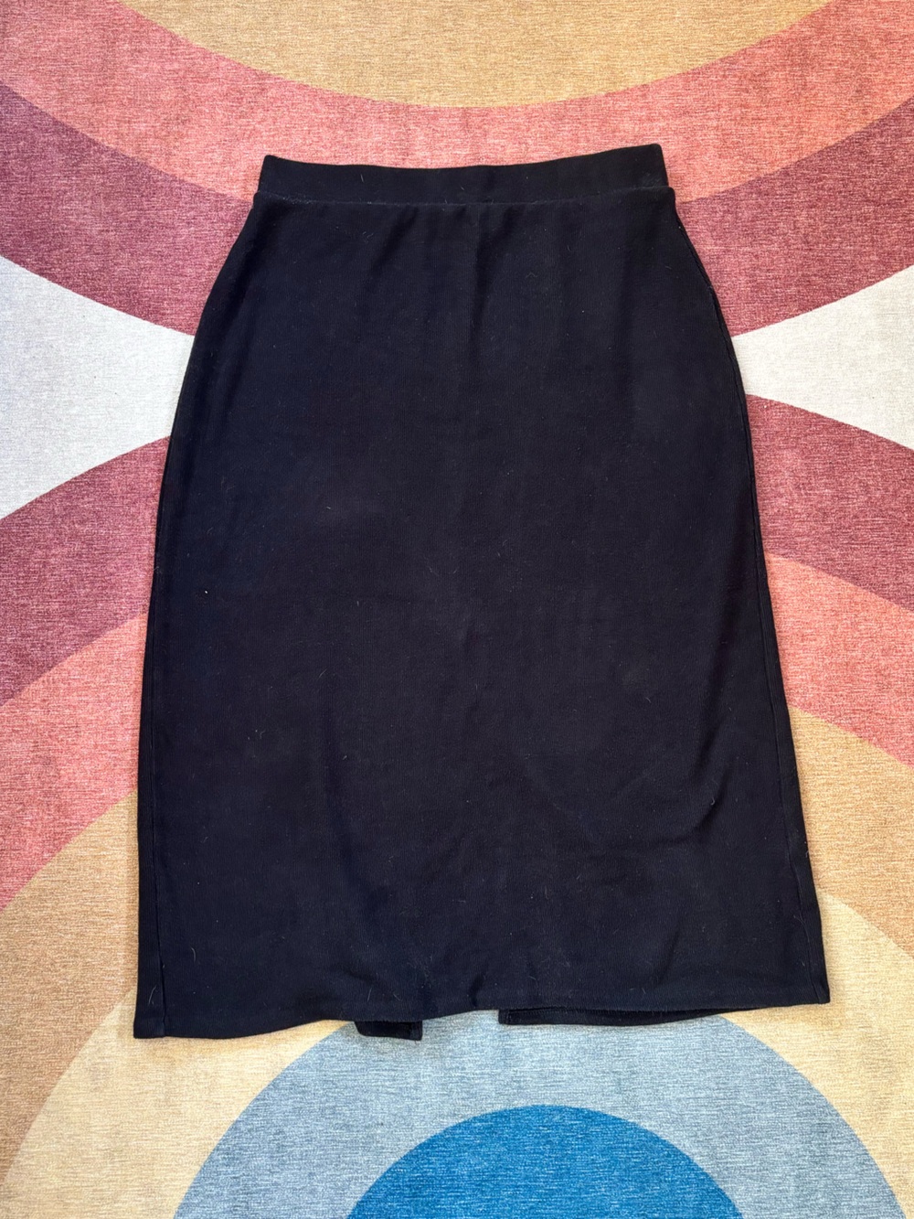 Old Navy Black Midi Knit Skirt